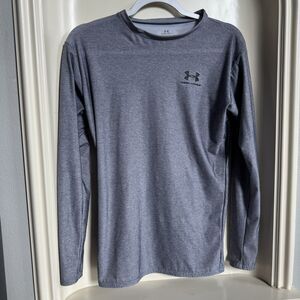 Under Armour Gray Long Sleeve Layering Shirt Size Large